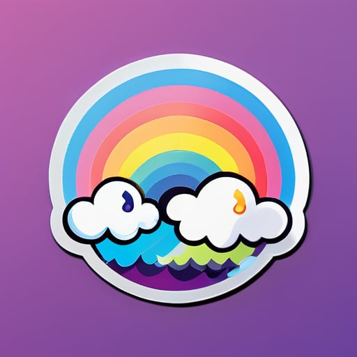 Desenho animado arco-íris sticker