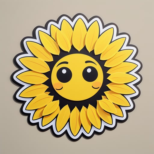 Smiling Sunflower sticker