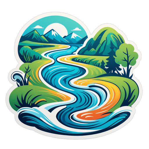 Winding River sticker