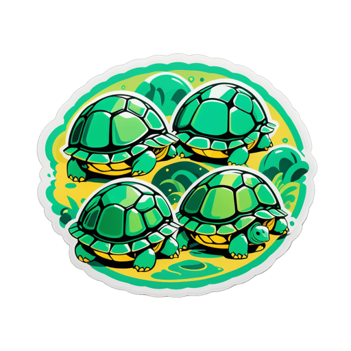 Ample Emerald Turtles sticker