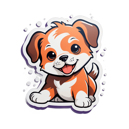 Cachorro juguetón sticker