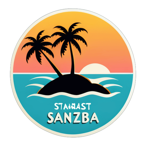 Logo para estancia turística en Zanzíbar sticker