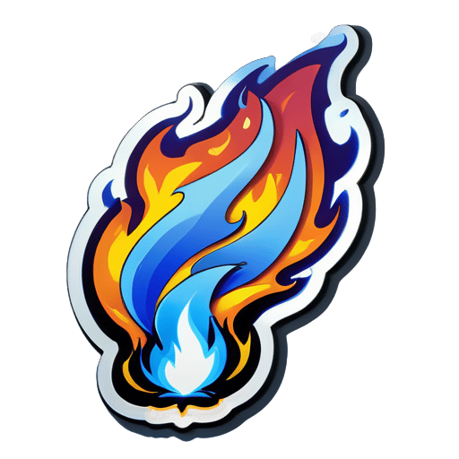 The furious blue flame