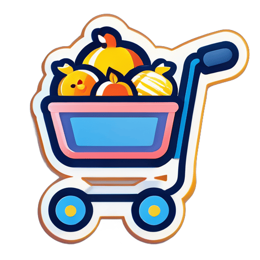cute cart sticker