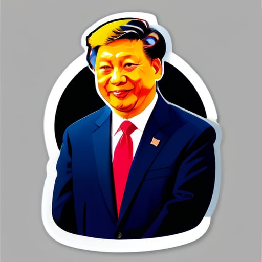 trump with xi sticker