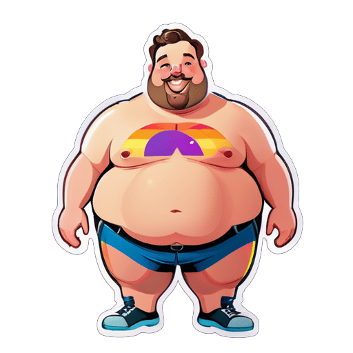 뚱뚱한 게이와 그의 뚱뚱하고 큰 자지 sticker