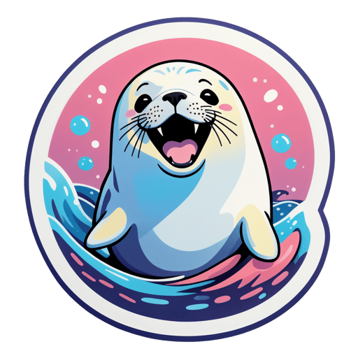 Verspielter Seehund sticker