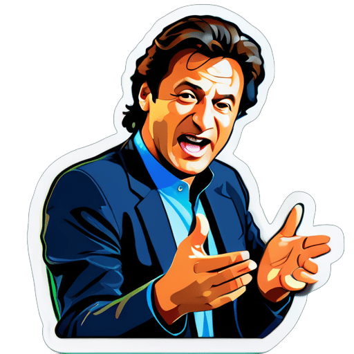donne-moi l'autocollant d'Imran Khan sticker
