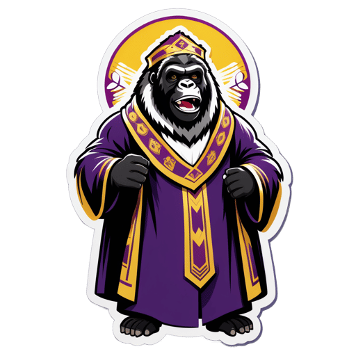 Gospel Gorilla with Choir Robes sticker