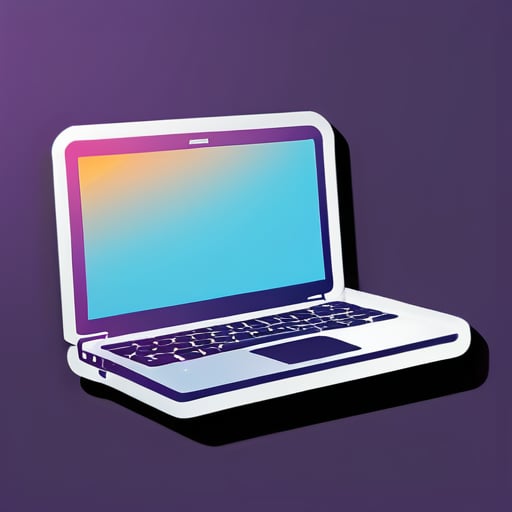 Una computadora portátil sticker