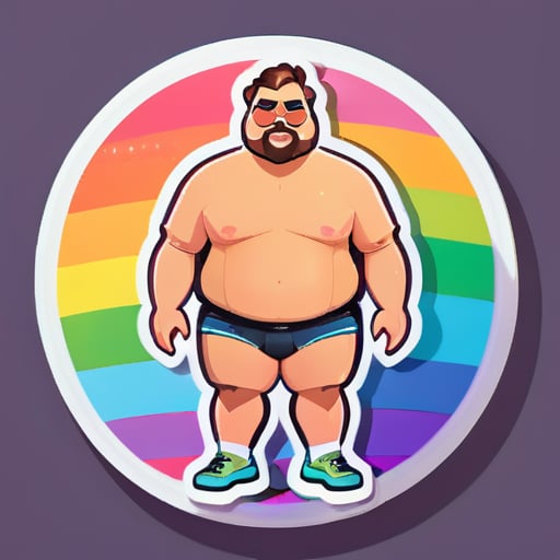 게이 뚱뚱한 sticker
