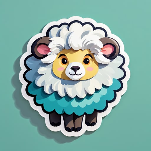 Fluffy Sheep sticker