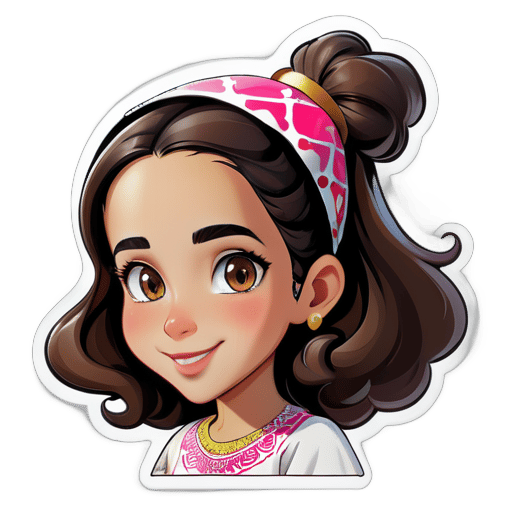 uma garota chamada Aya Sotor, ela é marroquina, ela é branca com um nariz grande e uma bunda grande e um grande coração, ela parece adorável sticker