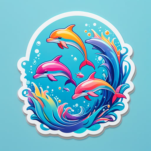 Tubby Pearl Dolphins sticker