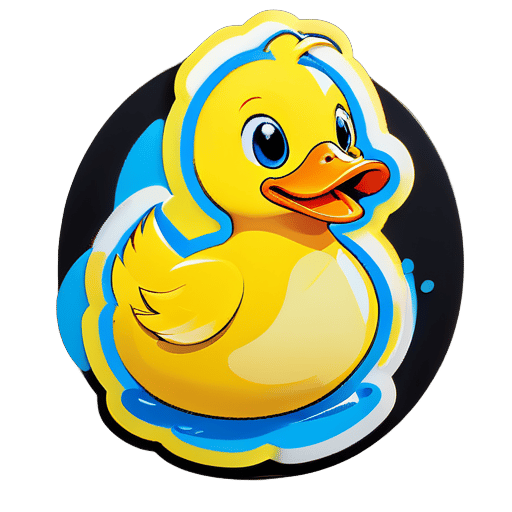 um pato amarelo sticker