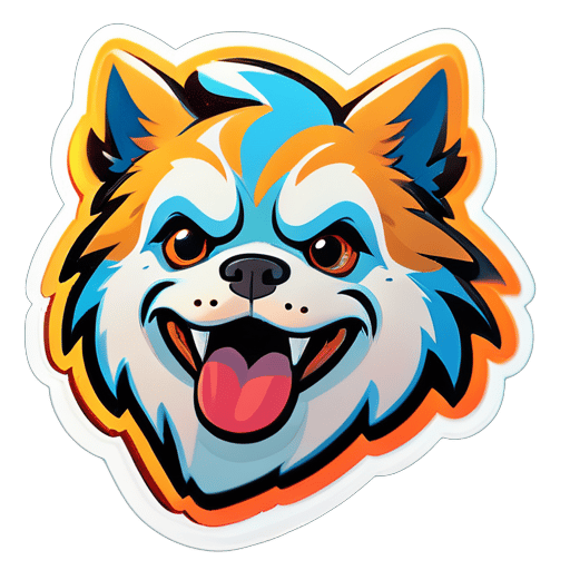 chimtu a dog sticker sticker