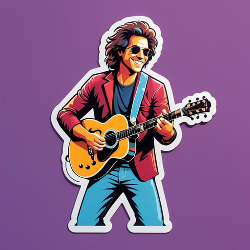 Người chơi guitar hòa âm sticker