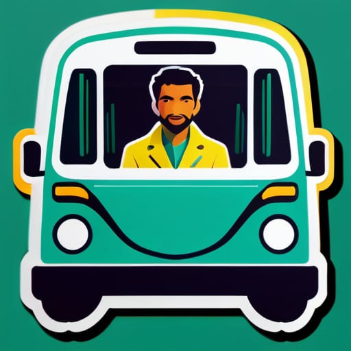 Ali Bus man sticker