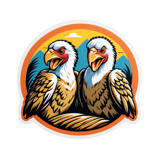 Tubby Wheat Vultures sticker