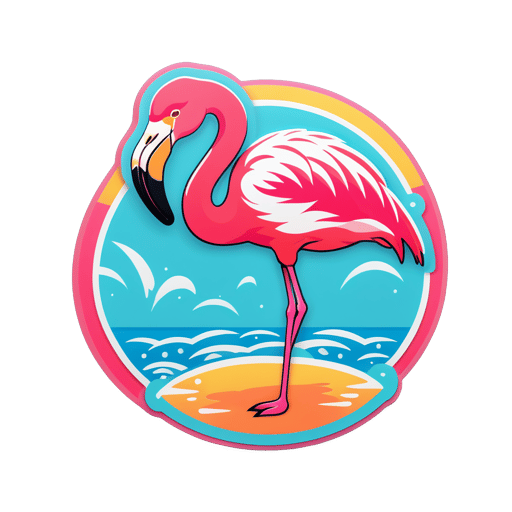 Blissful Flamingo Meme sticker
