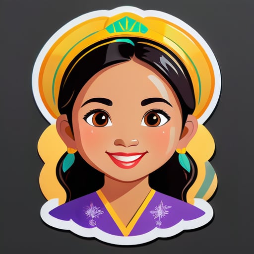 Myanmar Mädchen namens Thinzar sticker