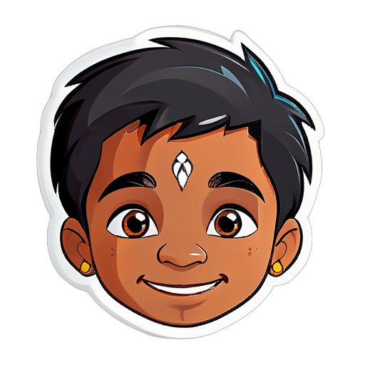 indian boy sticker