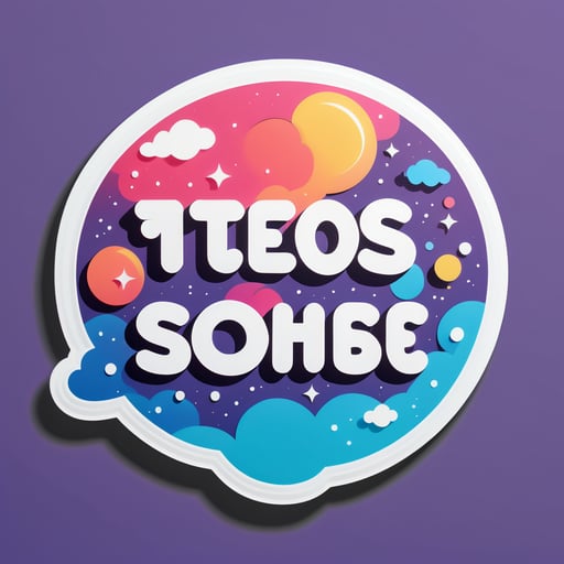 영감을 주는 명언 버블 sticker