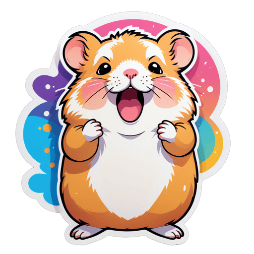 Mème de Hamster Euphorique sticker