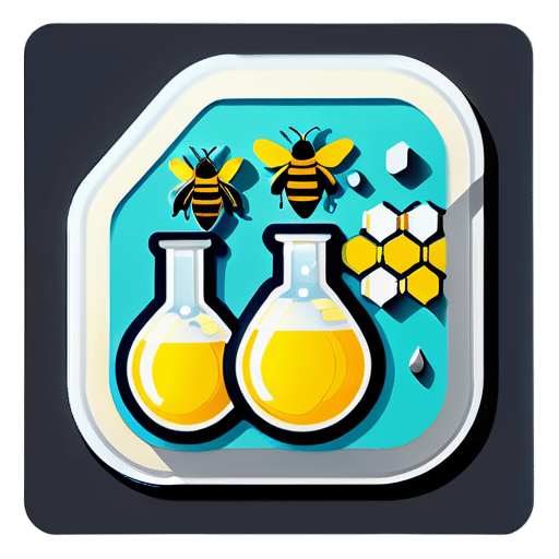chemistry bees sticker