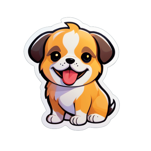 a cute dog sticker