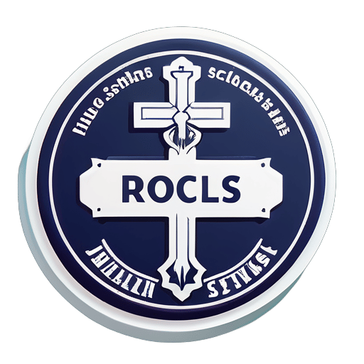 Crear logo de la escuela con el nombre de Jesús sticker
