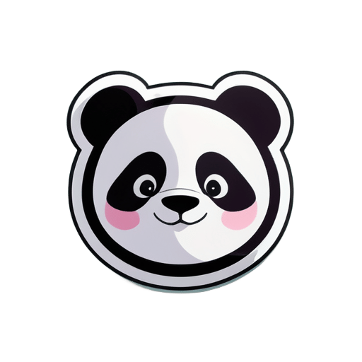 sticker of panda in a professional look
 sticker