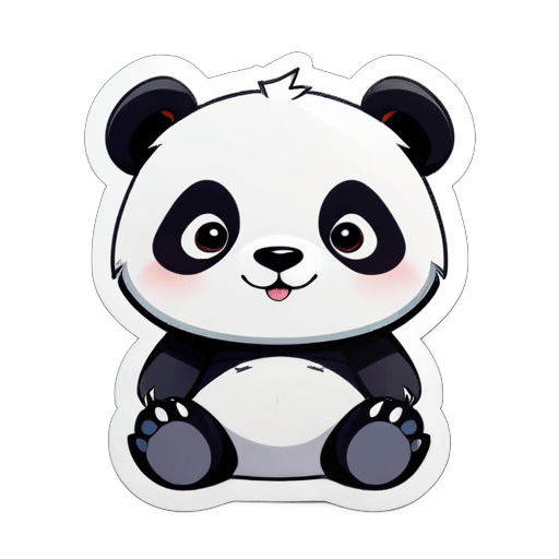 Adorável panda gigante sticker