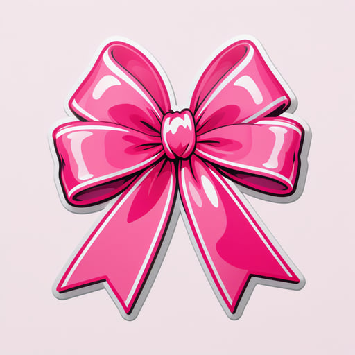 Pink Ribbon Tied in a Bow sticker