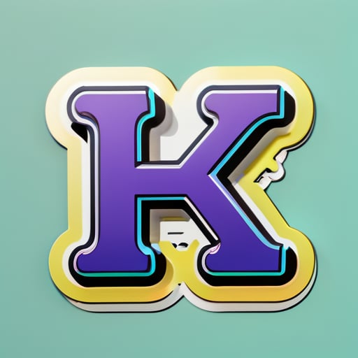 the most beautiful K that you can imagine
 sticker