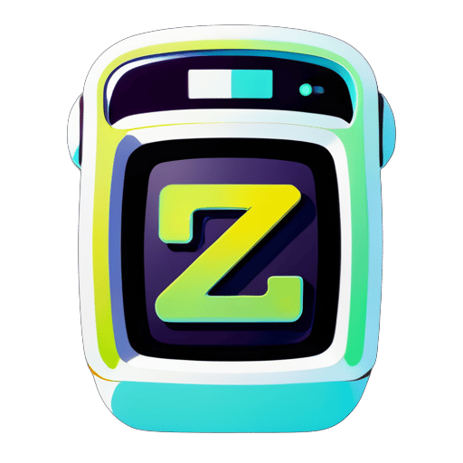 Make a humanoid radio with the letters EZ on top sticker