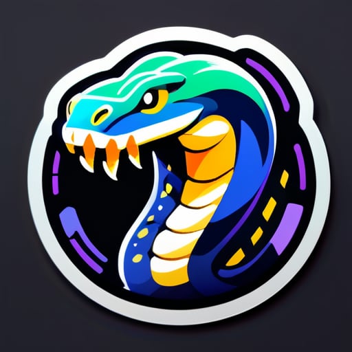 Sticker sobre python y hacking sticker