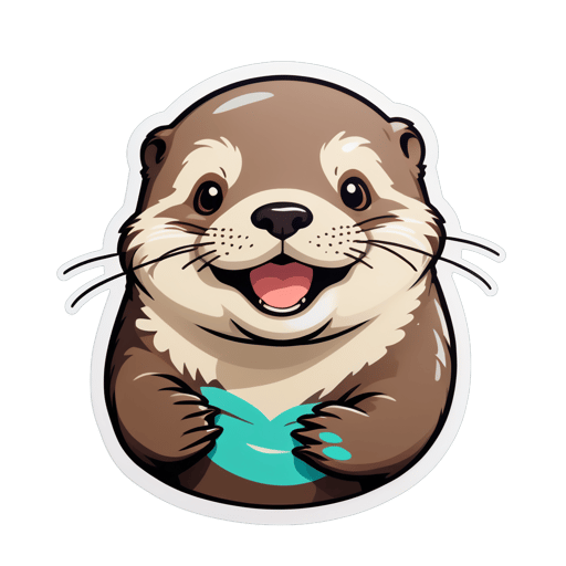 Fröhlicher Otter Meme sticker
