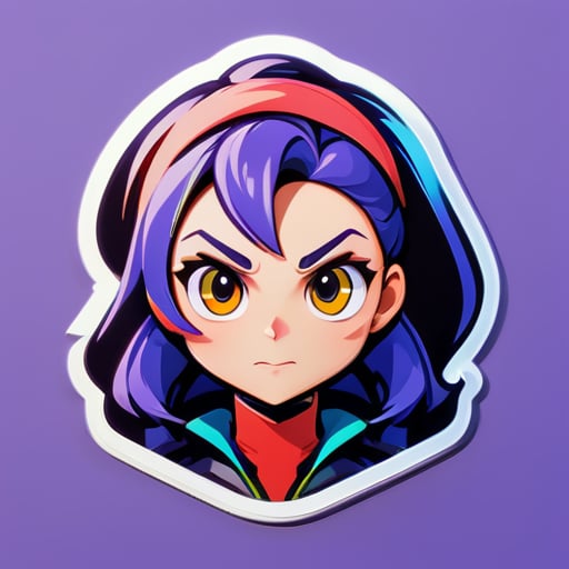 Well-known two-dimensional female game characters sticker