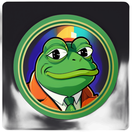 Rich Crypto Pepe with Text: Tensereum sticker
