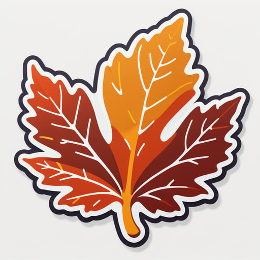 Crisp Autumn Leaf sticker