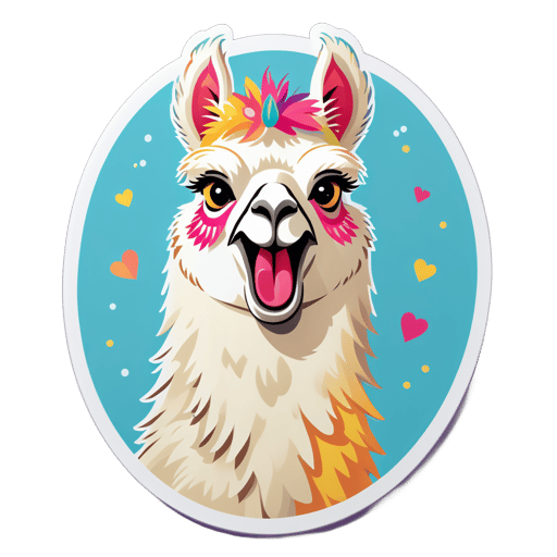 유쾌한 라마 밈 sticker