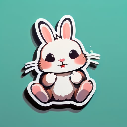 A little rabbit sticker