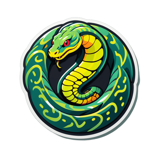 Coiled Snake sticker
