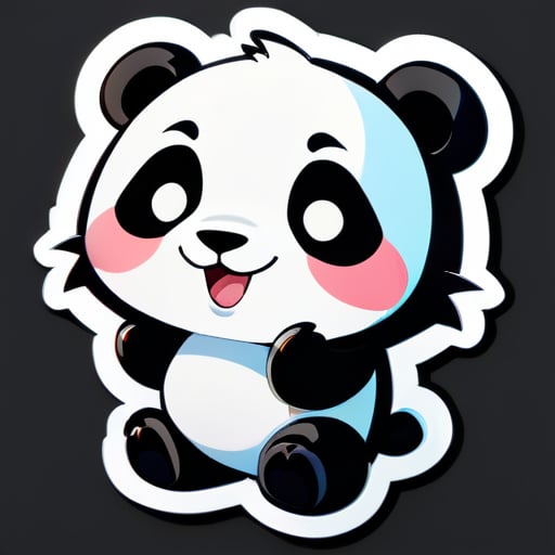 熊貓 可愛 卡通 sticker