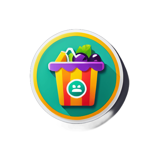 Logo for supermarket Store Android app  sticker