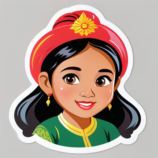 Myanmar girl named Thinzar  sticker