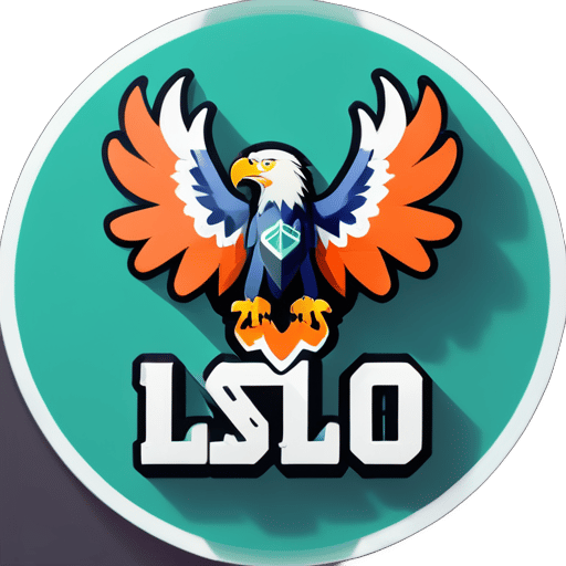 create an studio logo With an eagle and the name I.L.O sticker
