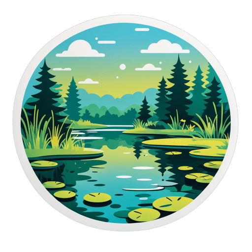 Quiet Pond sticker