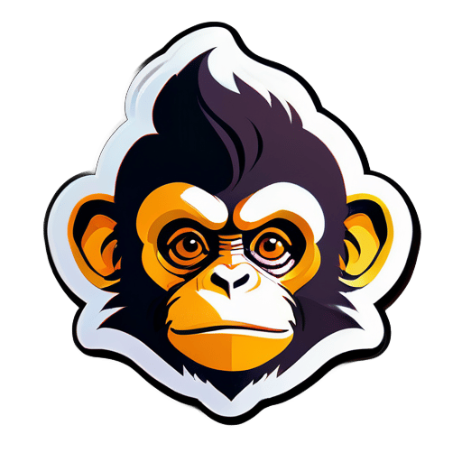Pegatina de mono sticker